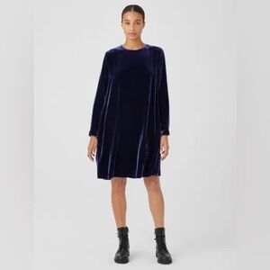 Eileen Fisher - Cobalt Velvet Dress